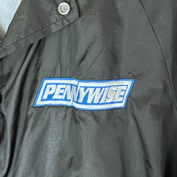 Vtg 90s Pennywise Punk Band Windbreaker Coach Jacket XL Cardinal Made In USA - Picture 3 of 8